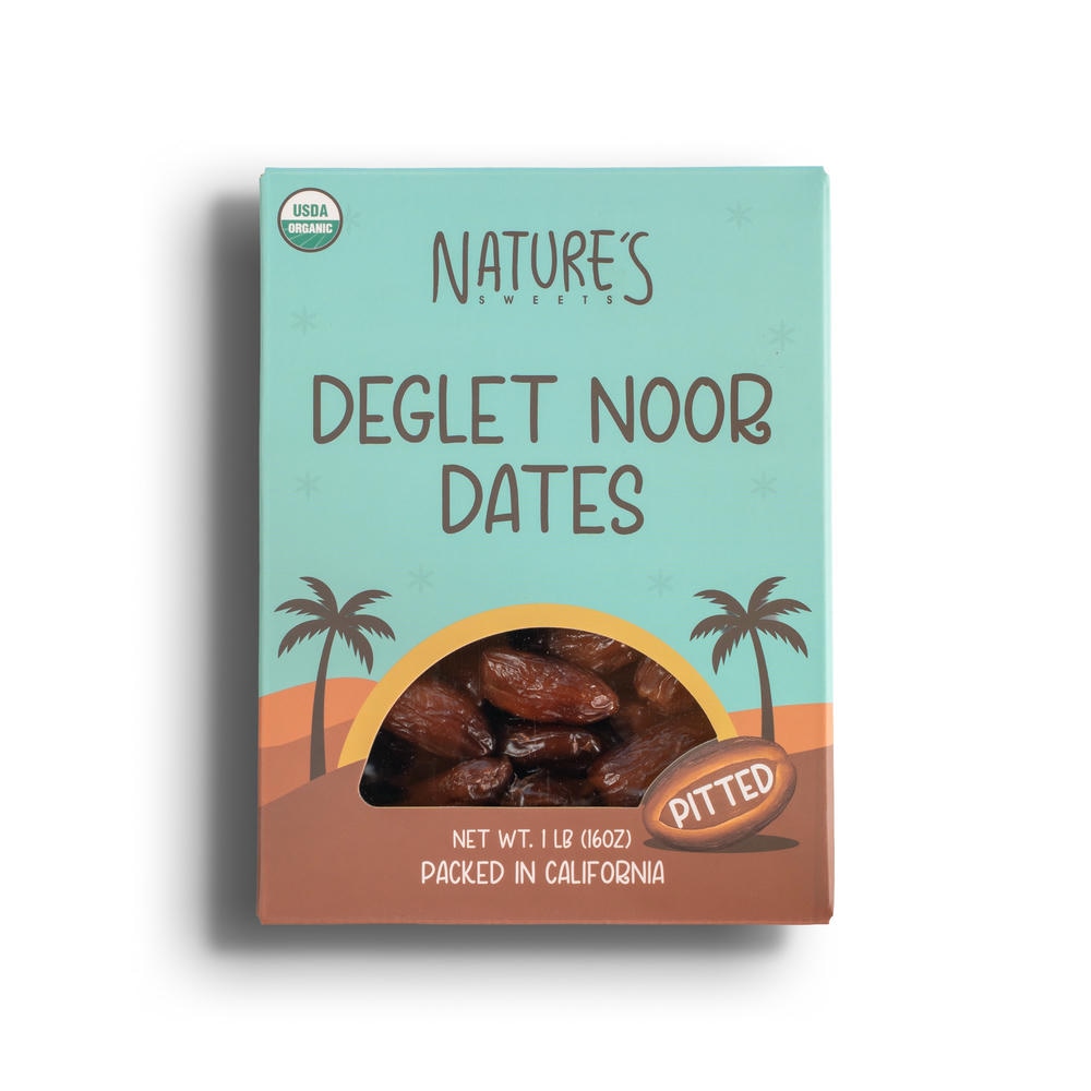 Nature's Sweets Dates Photos Organic Deglet Nour Dates (Pitted) - 1 LB
