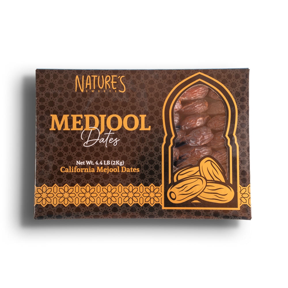 Nature's Sweets Dates Photos Premium Large Medjool Dates (Golden Box) - 4.4 LB